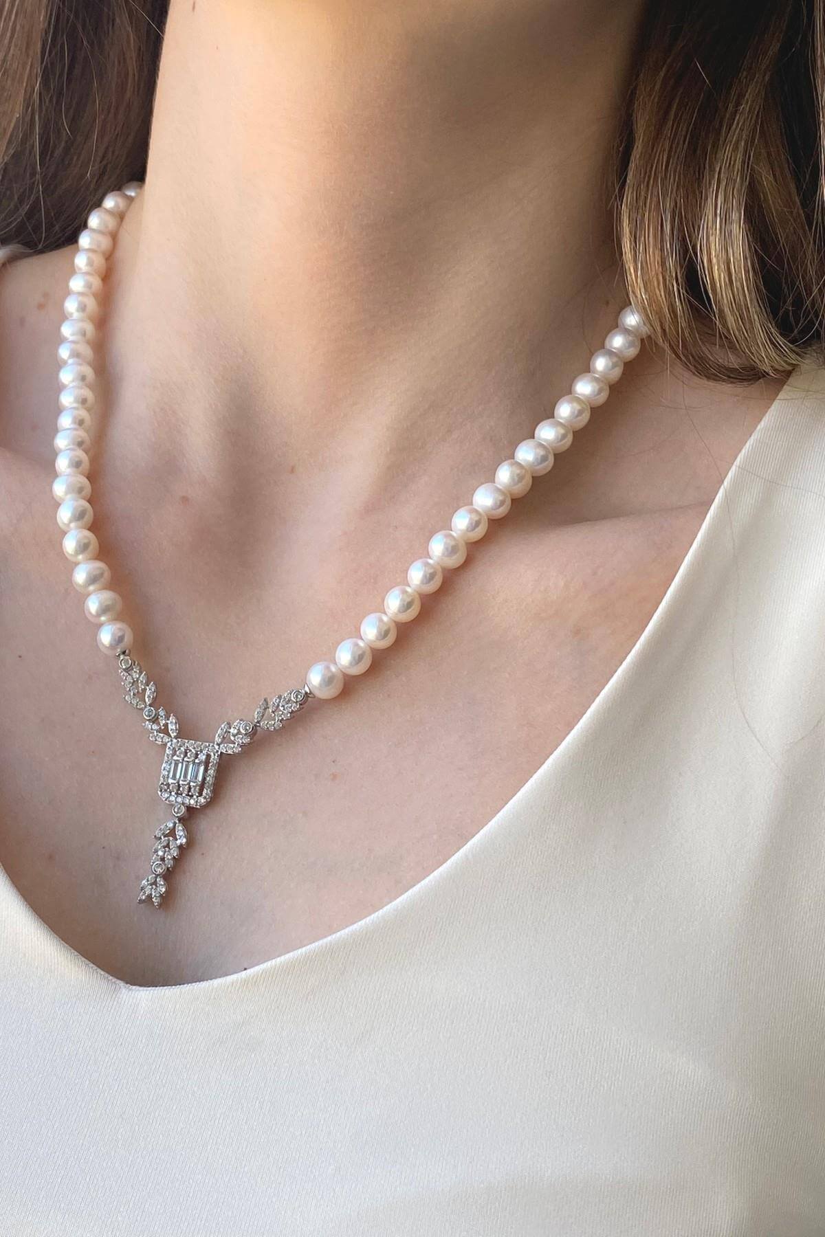 Baget Kesim Doğal İnci Kolye | | Birinci1926