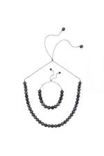 Asansörlü Yarı Doğal İnci Yarı Zincir Kolye Bileklik İkili Set | | Birinci1926