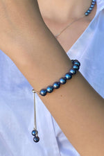 Asansörlü Yarı Doğal İnci Yarı Zincir Kolye Bileklik İkili Set | | Birinci1926