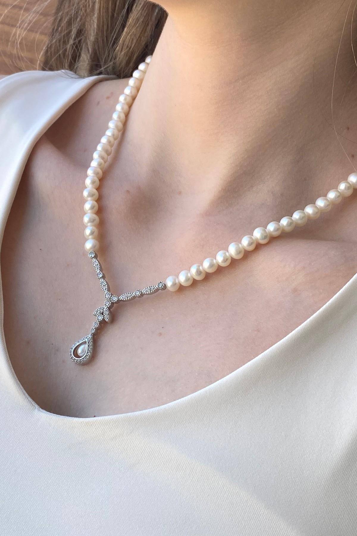 Damla Taşlı Doğal İncili Kolye | | Birinci1926