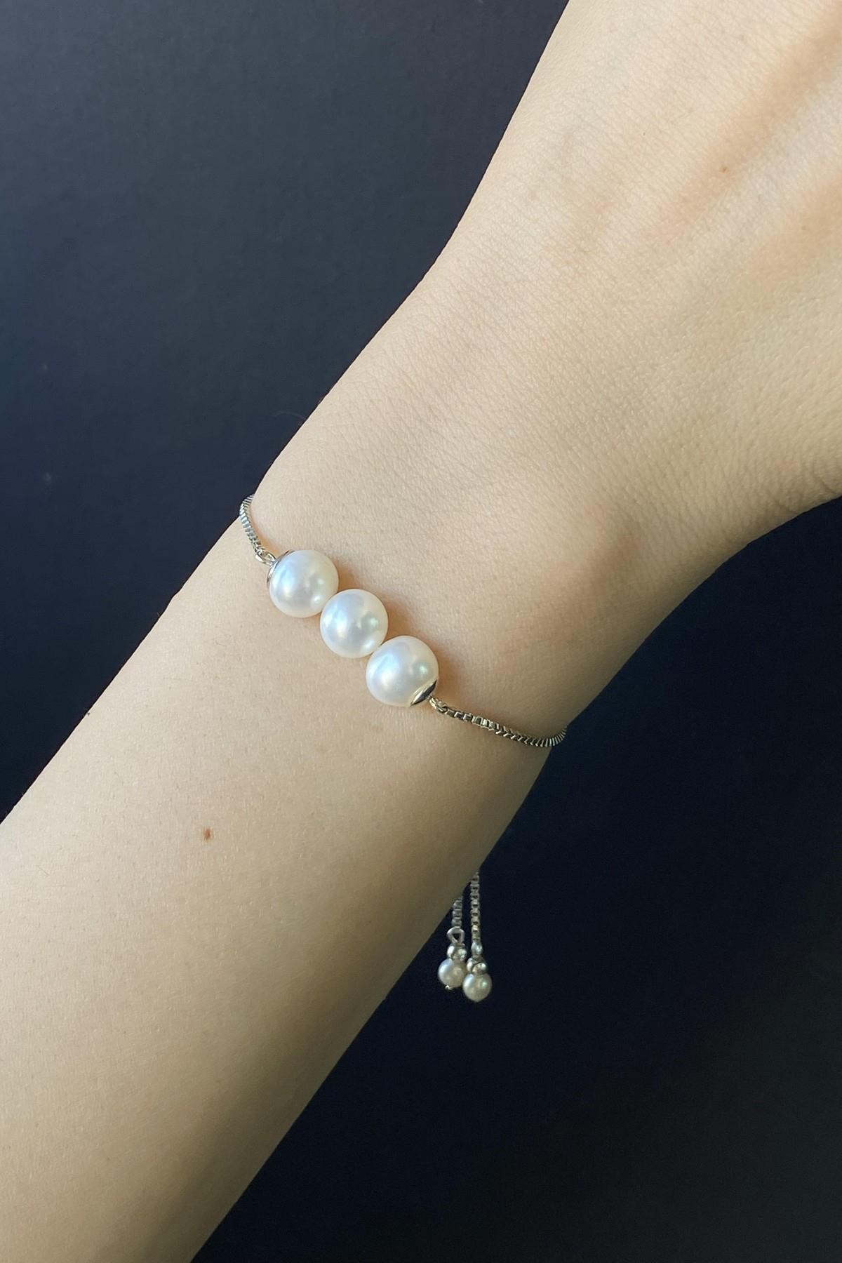 Asansör Zincirli Doğal İnci Bileklik | | Birinci1926