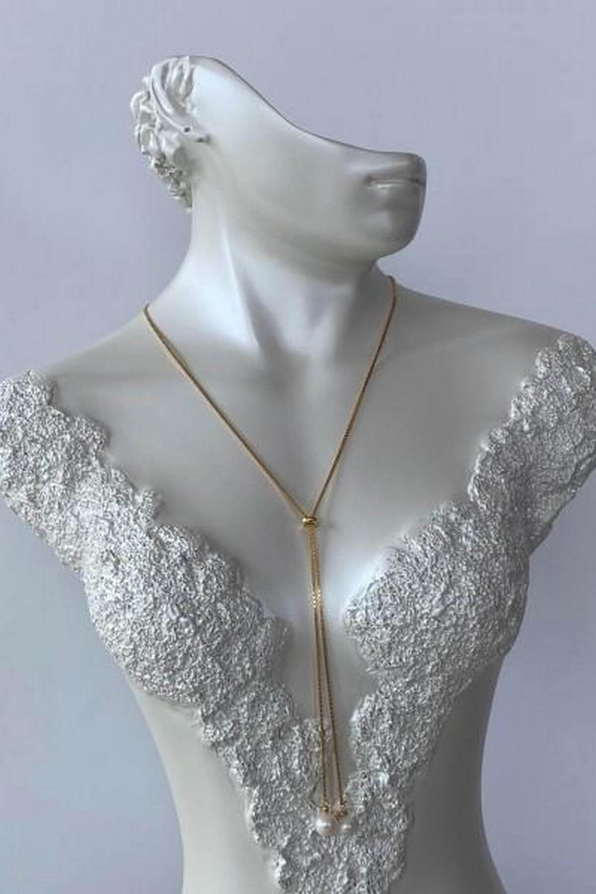 Asansörlü Zincirli Doğal İnci Kolye | | Birinci1926