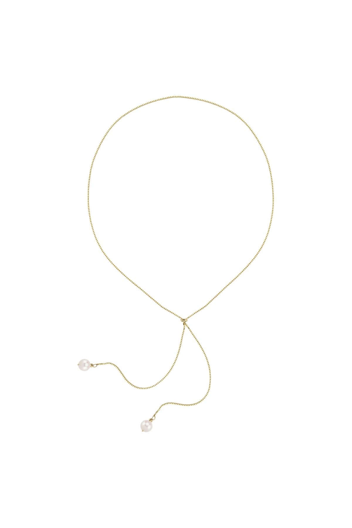 Asansörlü Zincirli Doğal İnci Kolye | | Birinci1926