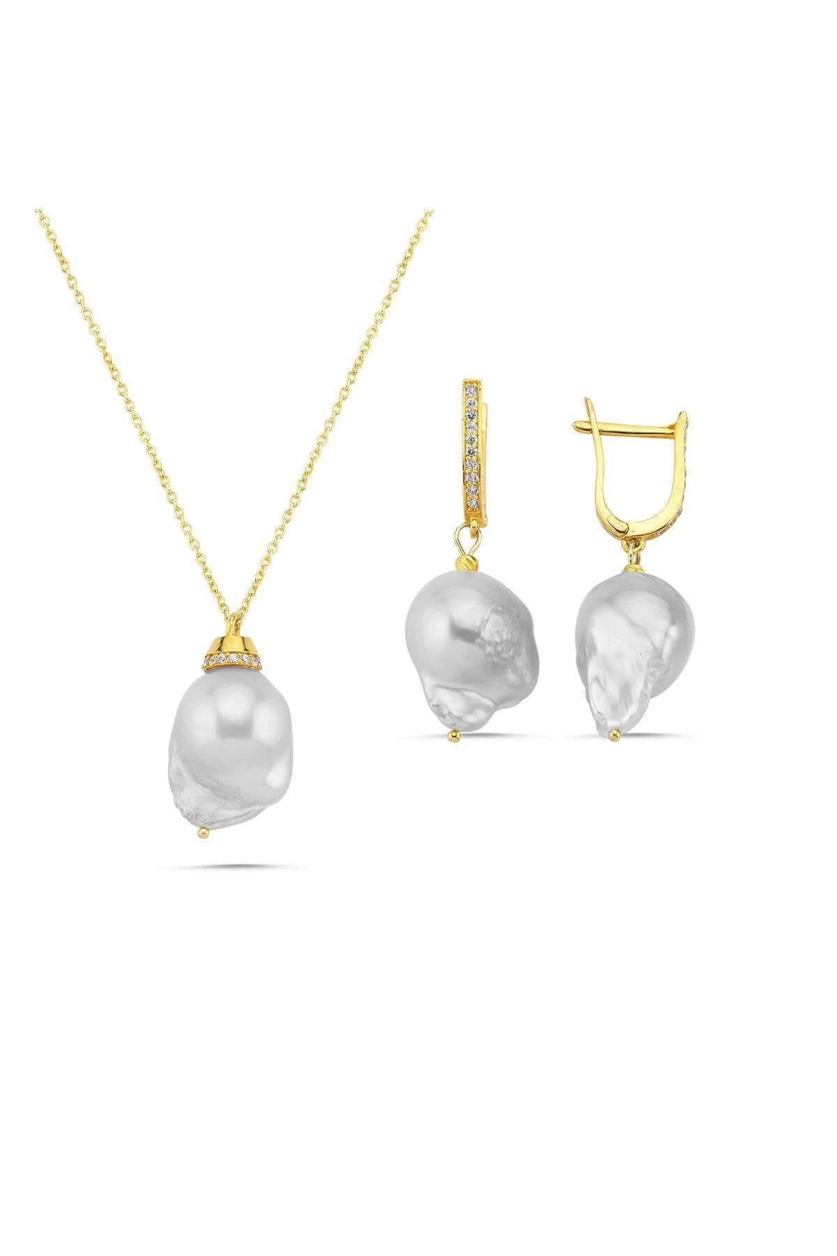 Barok İnci Kolye Küpe İkili Set | | Birinci1926