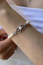 Çiçek Desenli Doğal İnci Bileklik | | Birinci1926