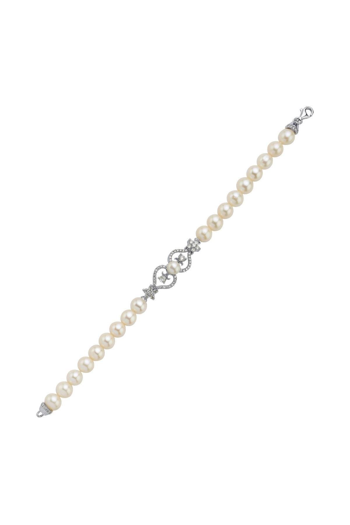 Çiçek Desenli Doğal İnci Bileklik | | Birinci1926