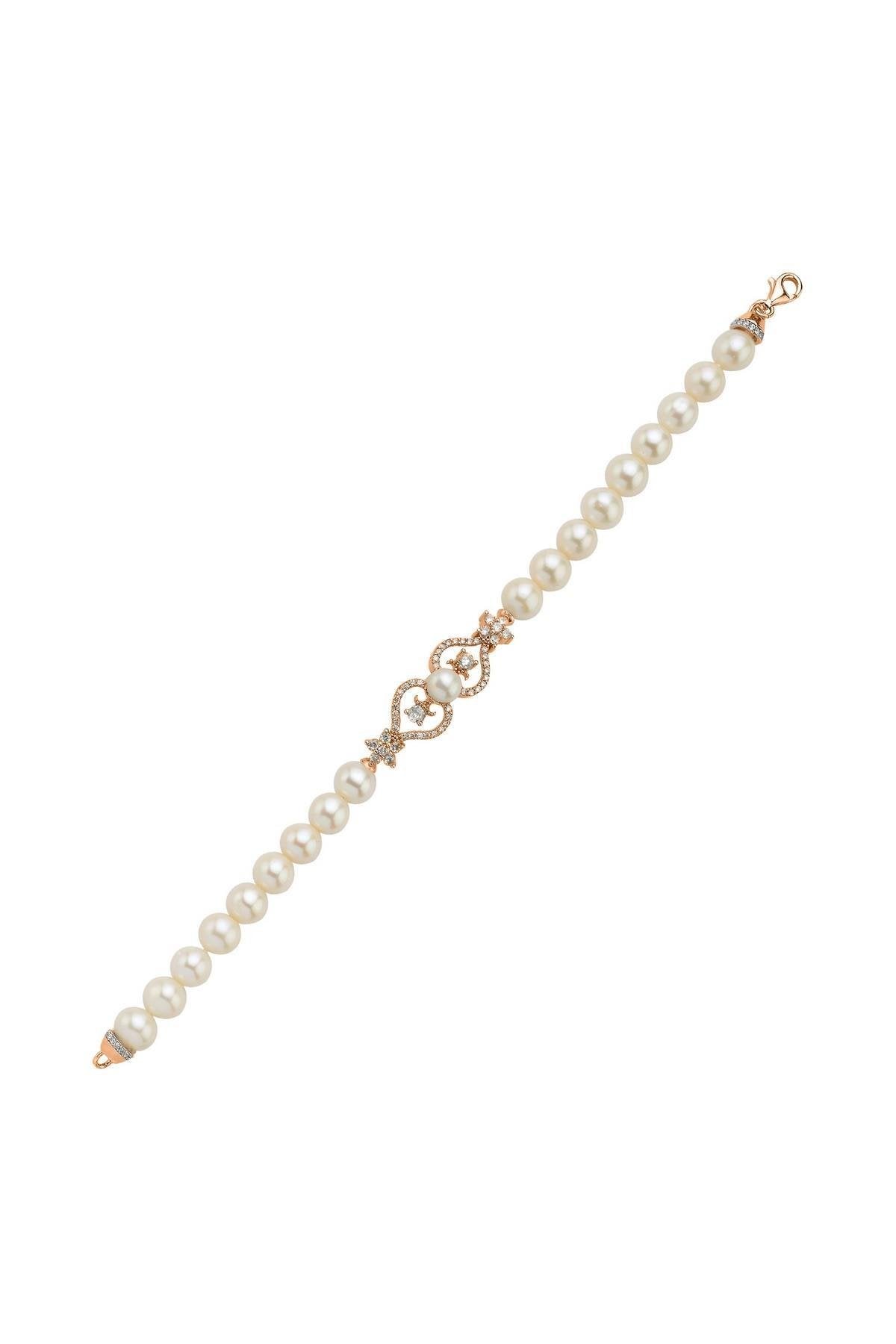 Çiçek Desenli Doğal İnci Bileklik | | Birinci1926