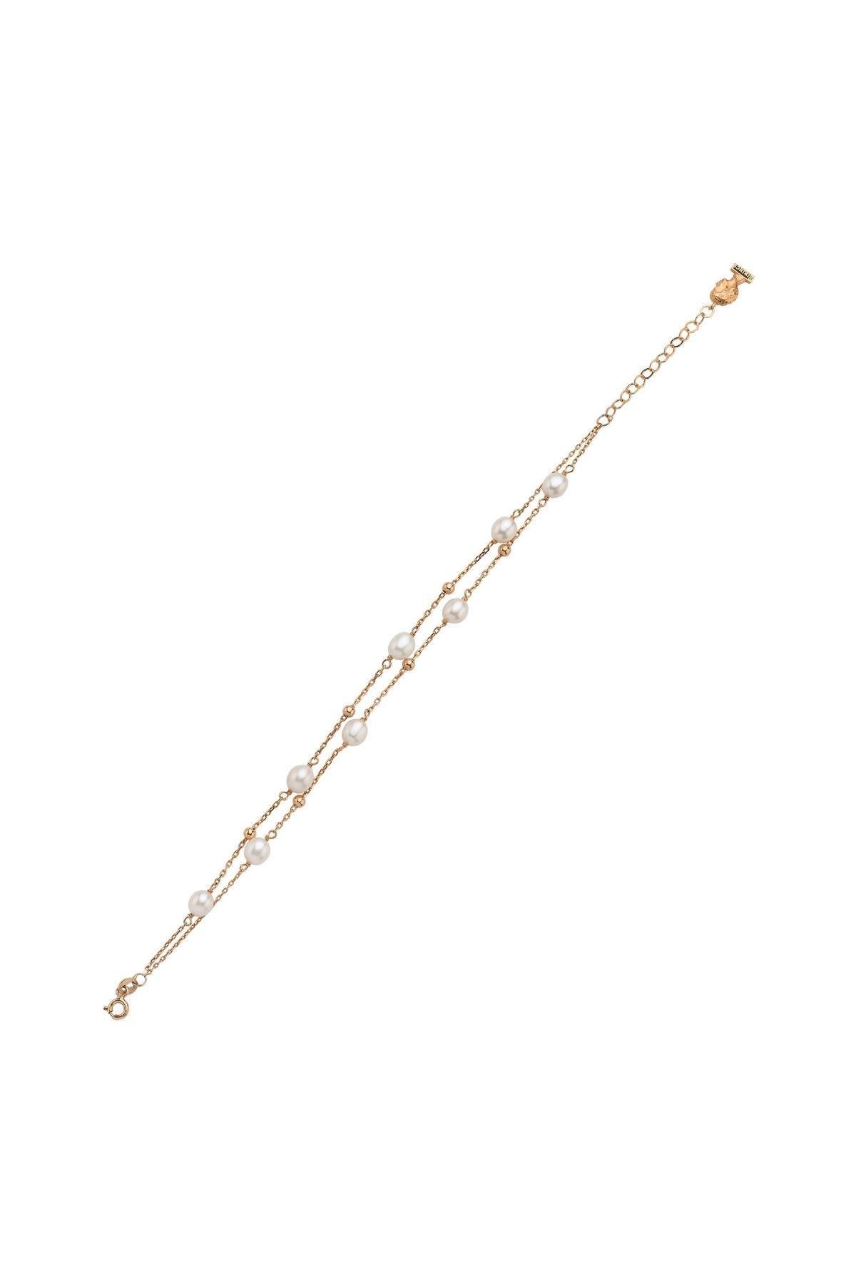 Çift Zincir Dorika Toplu Doğal İnci Bileklik | | Birinci1926