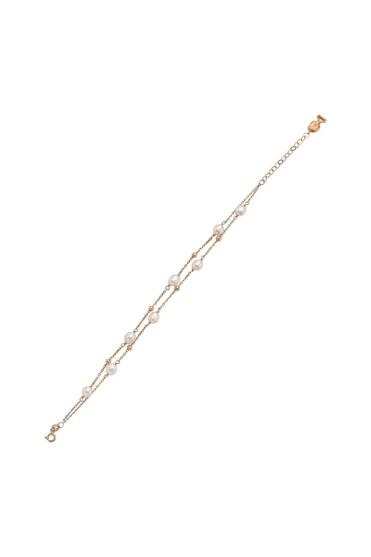 Çift Zincir Dorika Toplu Doğal İnci Bileklik | | Birinci1926