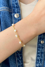 Çift Zincir Dorika Toplu Doğal İnci Bileklik | | Birinci1926