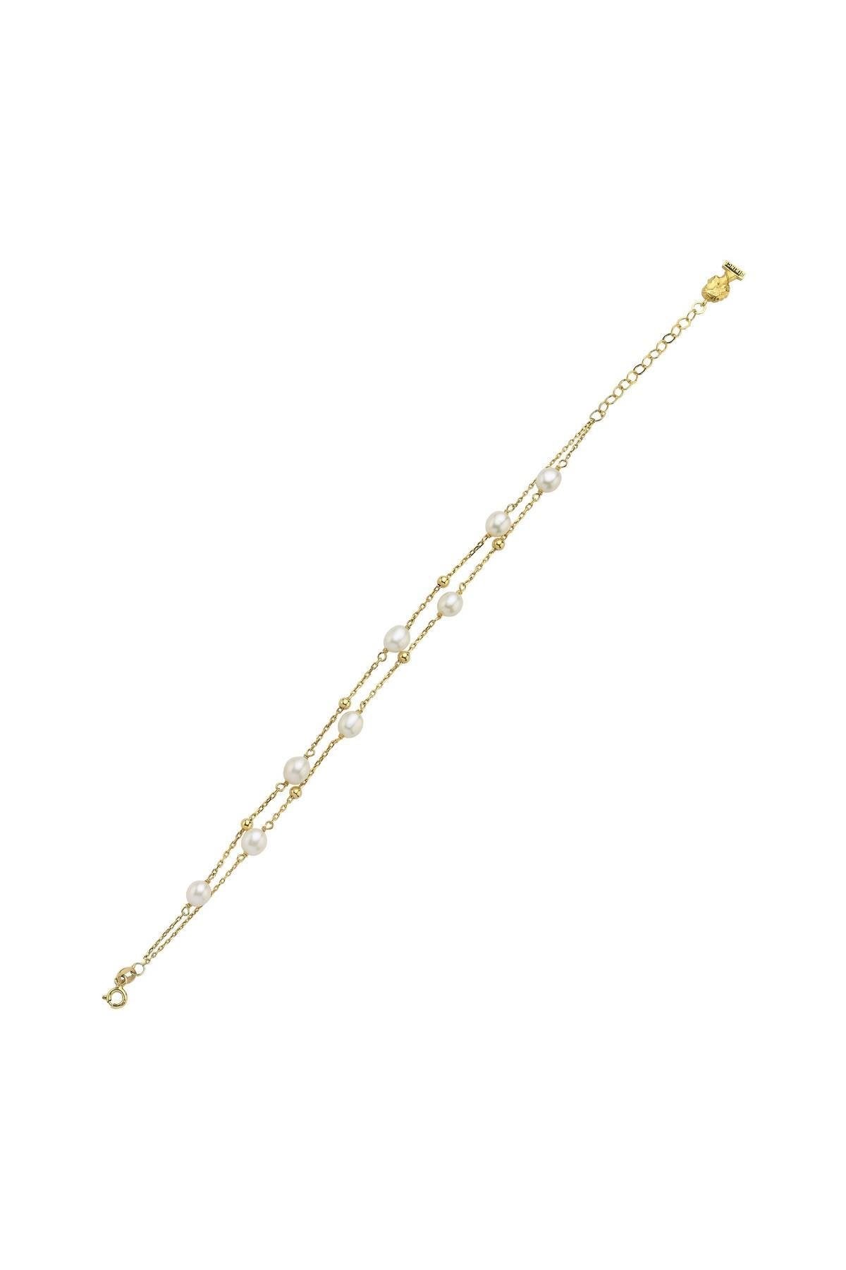 Çift Zincir Dorika Toplu Doğal İnci Bileklik | | Birinci1926