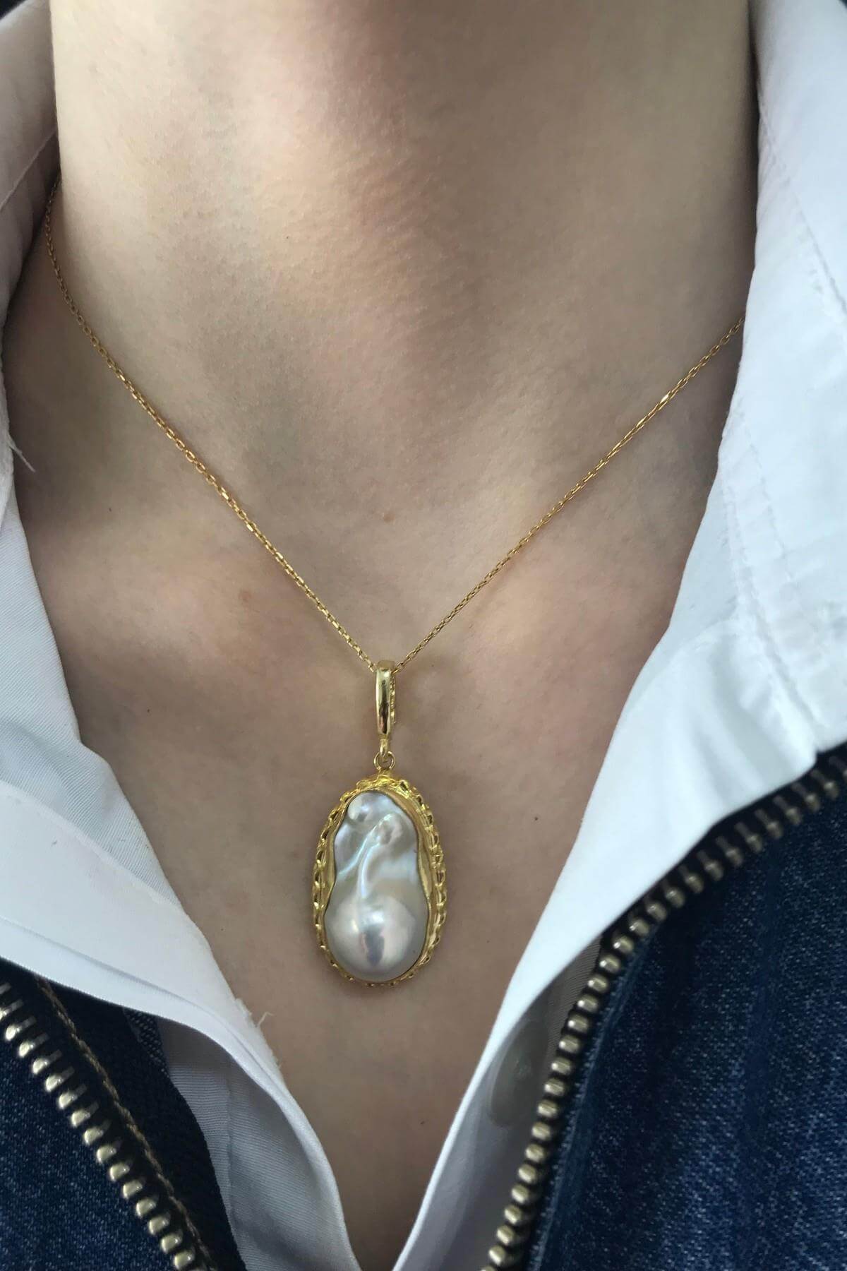 Doğal Barok İncili Kolye | | Birinci1926