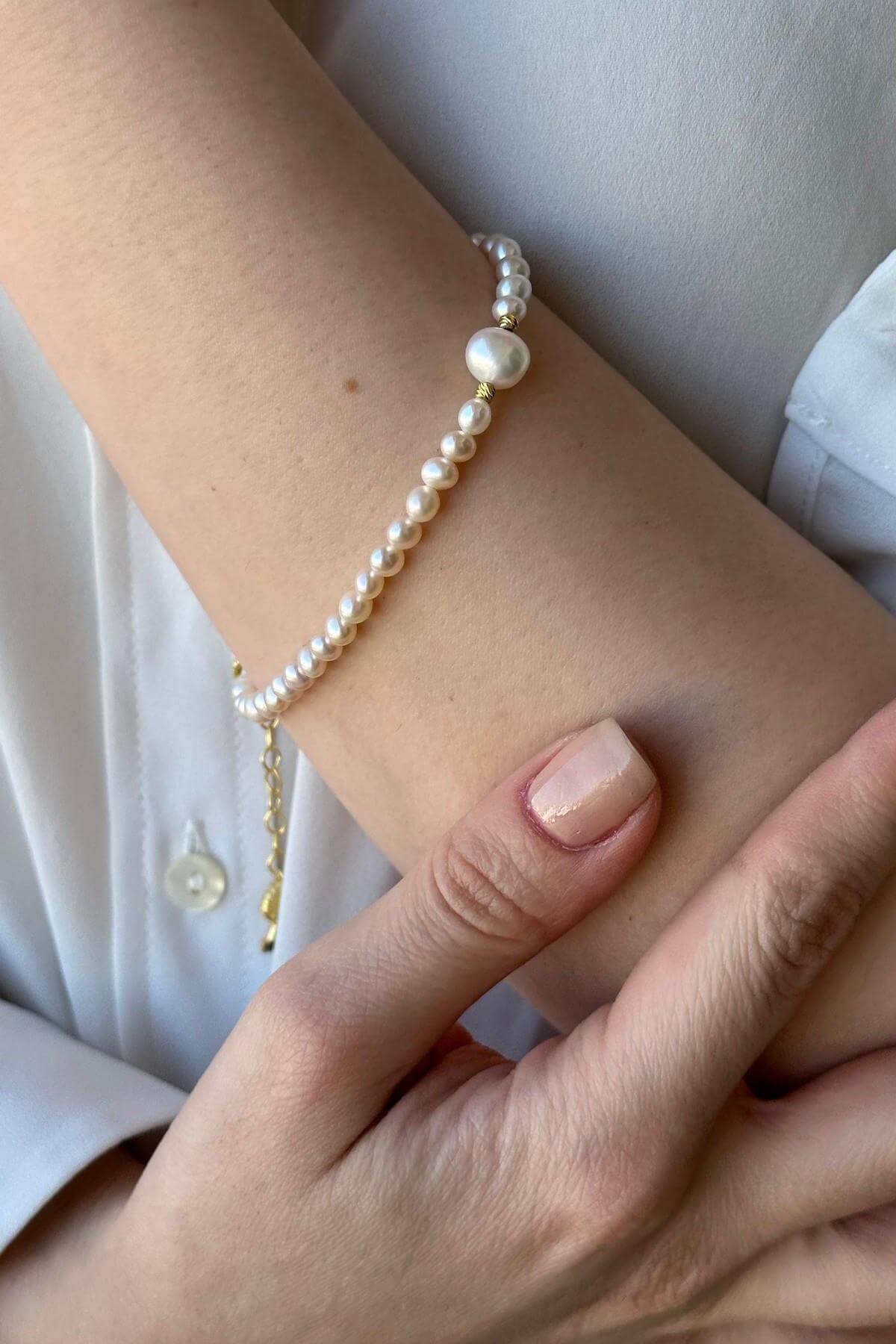 Dorikalı Doğal İnci Kolye Bileklik İkili Set | | Birinci1926