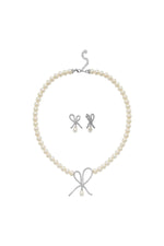 Fiyonklu Damla Sallantılı Doğal İnci Küpe Kolye İkili Set | | Birinci1926