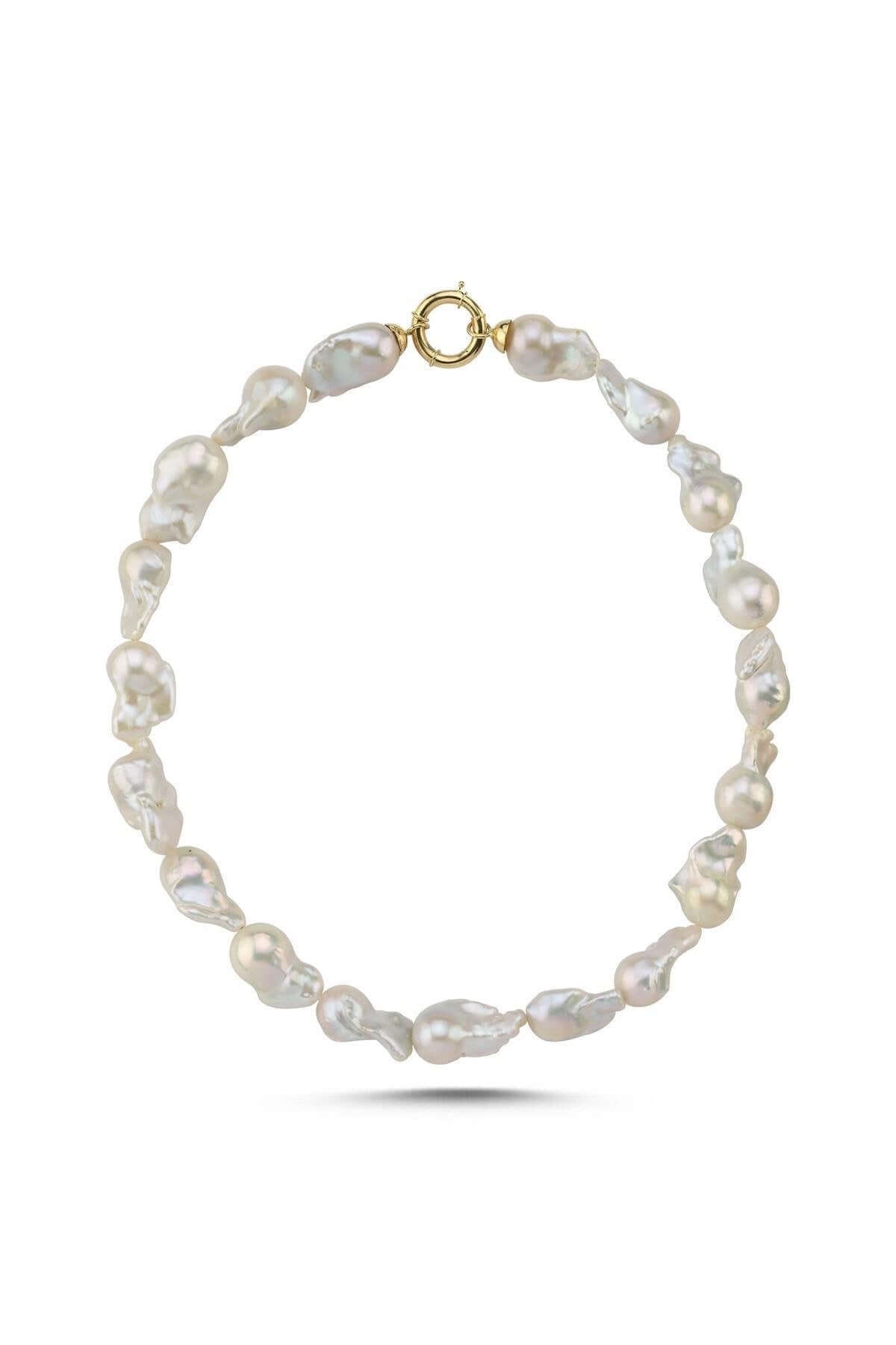 Halka Kilitli Doğal Barok İnci Kolye | | Birinci1926