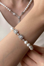 Baget Doğal İnci Kolye Bileklik İkili Set | | Birinci1926