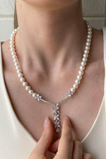 Çiçek Taşlı Doğal İnci Kolye | | Birinci1926