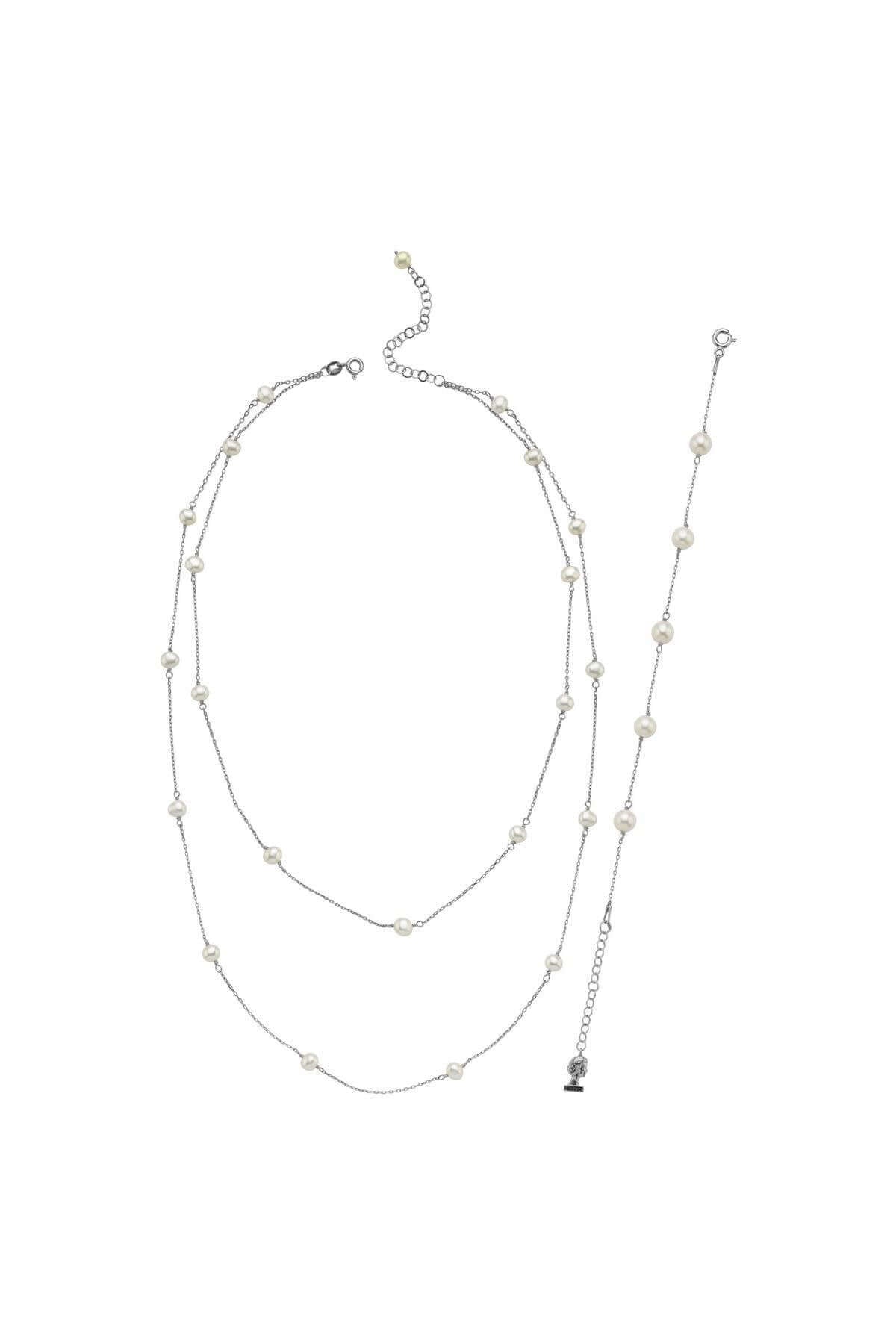 Doğal İnci Kolye Bileklik İkili Set | | Birinci1926