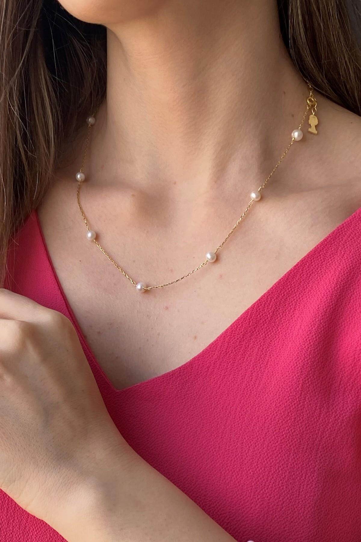 Doğal İncili Kolye Bileklik İkili Set | | Birinci1926