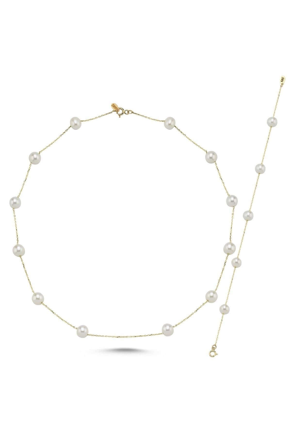 Doğal İncili Kolye Bileklik İkili Set | | Birinci1926