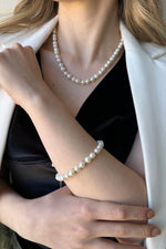 Dorika Toplu Doğal İnci Kolye Bileklik İkili Set | | Birinci1926