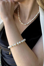 Dorika Toplu Doğal İnci Kolye Bileklik İkili Set | | Birinci1926