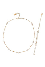 Dorika Toplu Doğal İnci Kolye Bileklik İkili Set | | Birinci1926