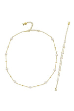 Dorika Toplu Doğal İnci Kolye Bileklik İkili Set | | Birinci1926