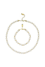 Dorika Toplu Doğal İnci Kolye Bileklik İkili Set | | Birinci1926