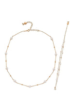 Dorika Toplu Doğal İnci Kolye Bileklik İkili Set | | Birinci1926