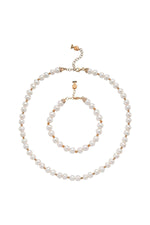 Dorika Toplu Doğal İnci Kolye Bileklik İkili Set | | Birinci1926