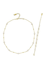 Dorika Toplu Doğal İnci Kolye Bileklik İkili Set | | Birinci1926