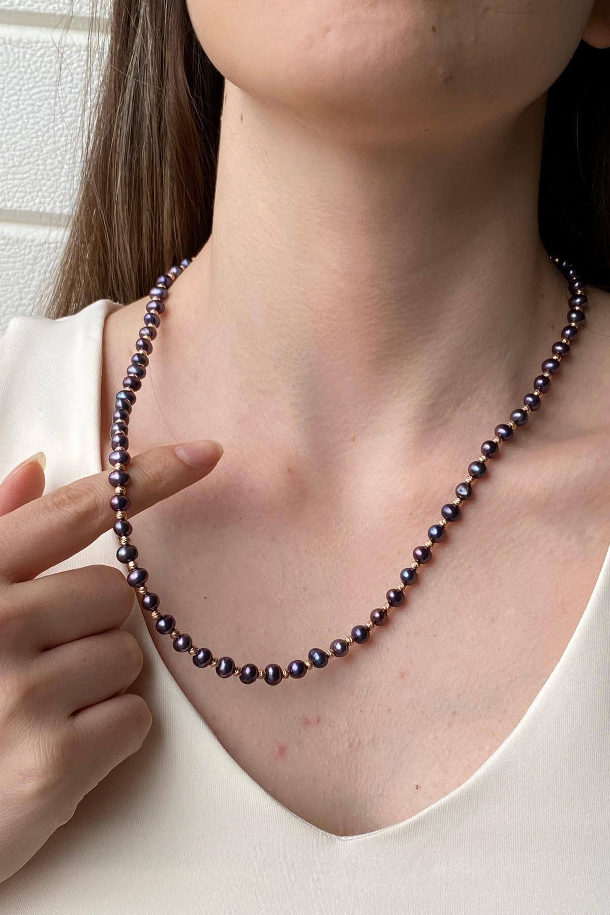 Dorika Toplu Siyah İnci Kolye | | Birinci1926