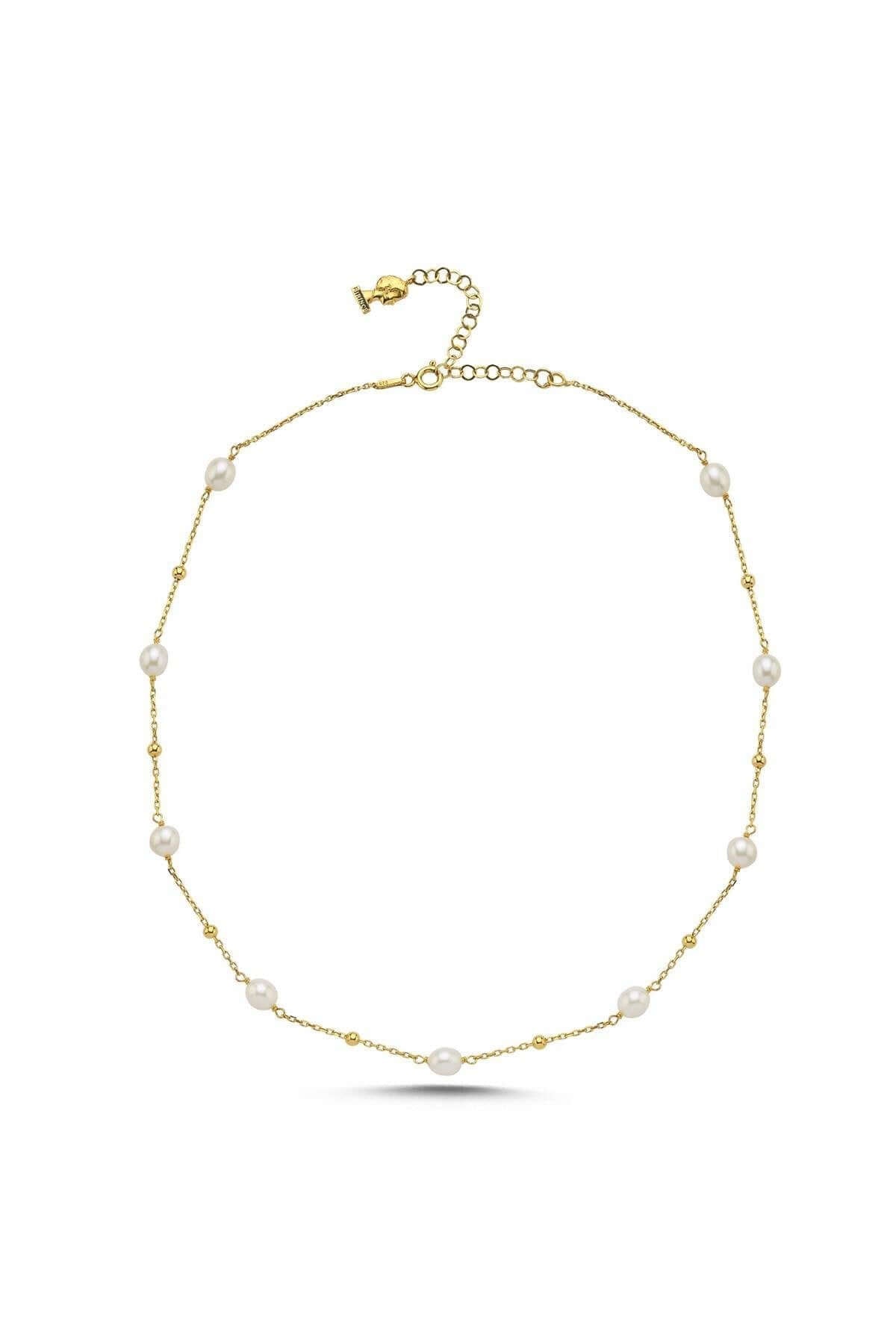 Dorika Toplu Zincir Doğal İnci Kolye | | Birinci1926