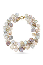 Halka Kilitli Doğal Barok İncili Multicolor Kolye | | Birinci1926