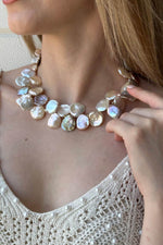 Halka Kilitli Doğal Barok İncili Multicolor Kolye | | Birinci1926