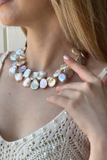 Halka Kilitli Doğal Barok İncili Multicolor Kolye | | Birinci1926