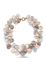 Halka Kilitli Doğal Barok İncili Multicolor Kolye | | Birinci1926