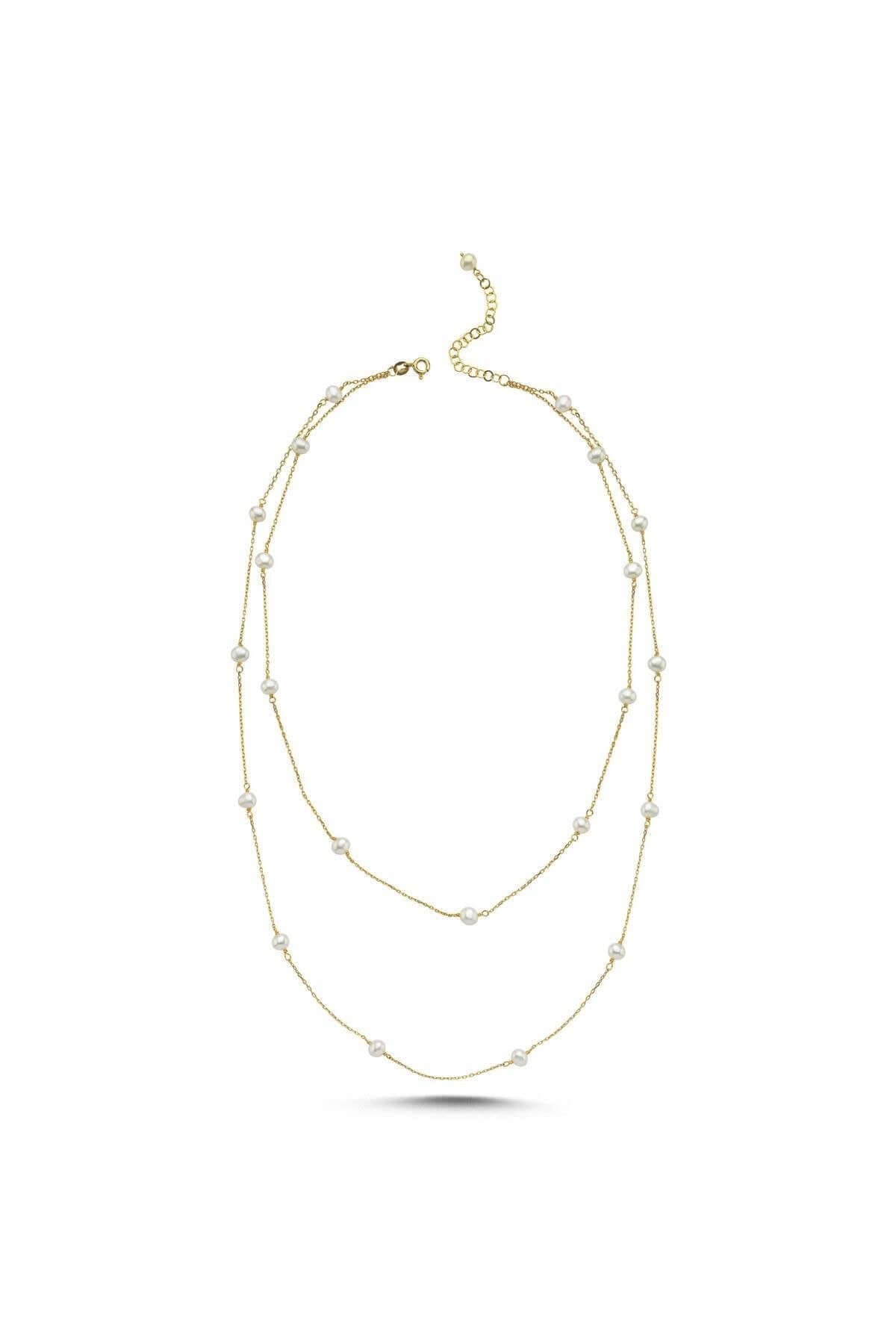 İkili Zincir Doğal İnci Kolye | | Birinci1926