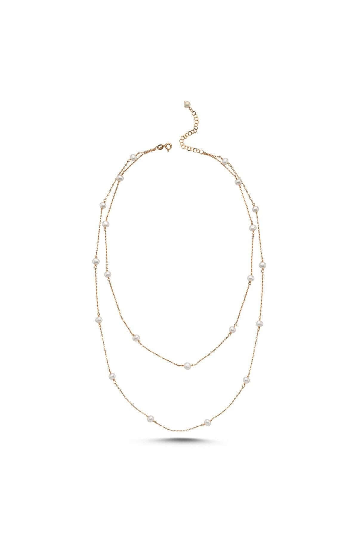 İkili Zincir Doğal İnci Kolye | | Birinci1926