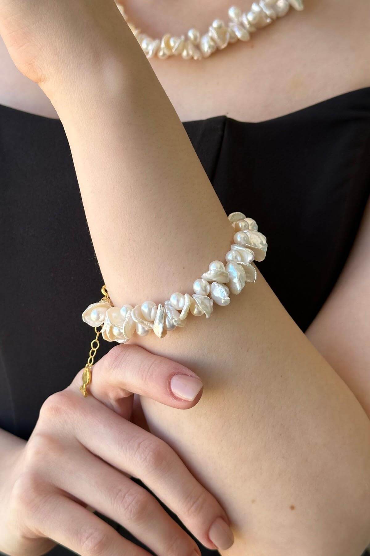 Yaprak Barok ve Damla İnci Bileklik | | Birinci1926