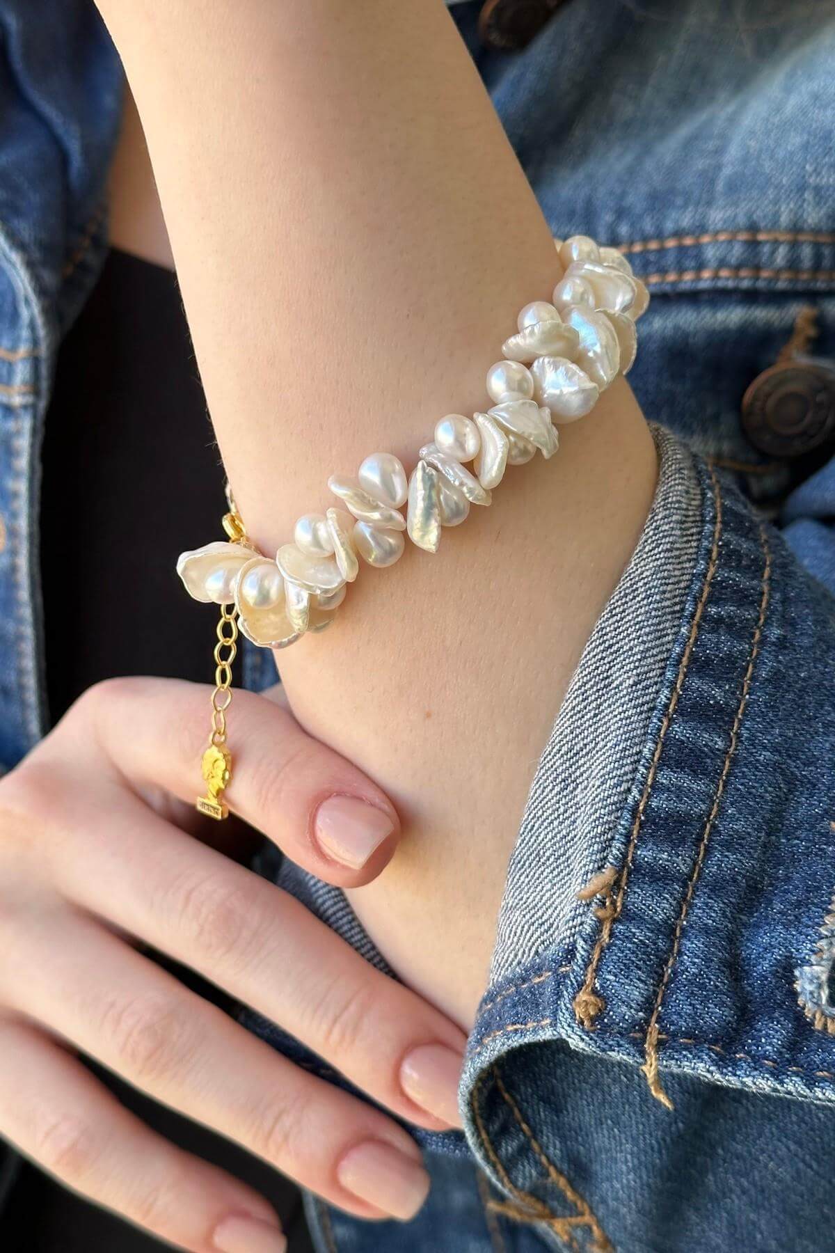 Yaprak Barok ve Damla İnci Bileklik | | Birinci1926