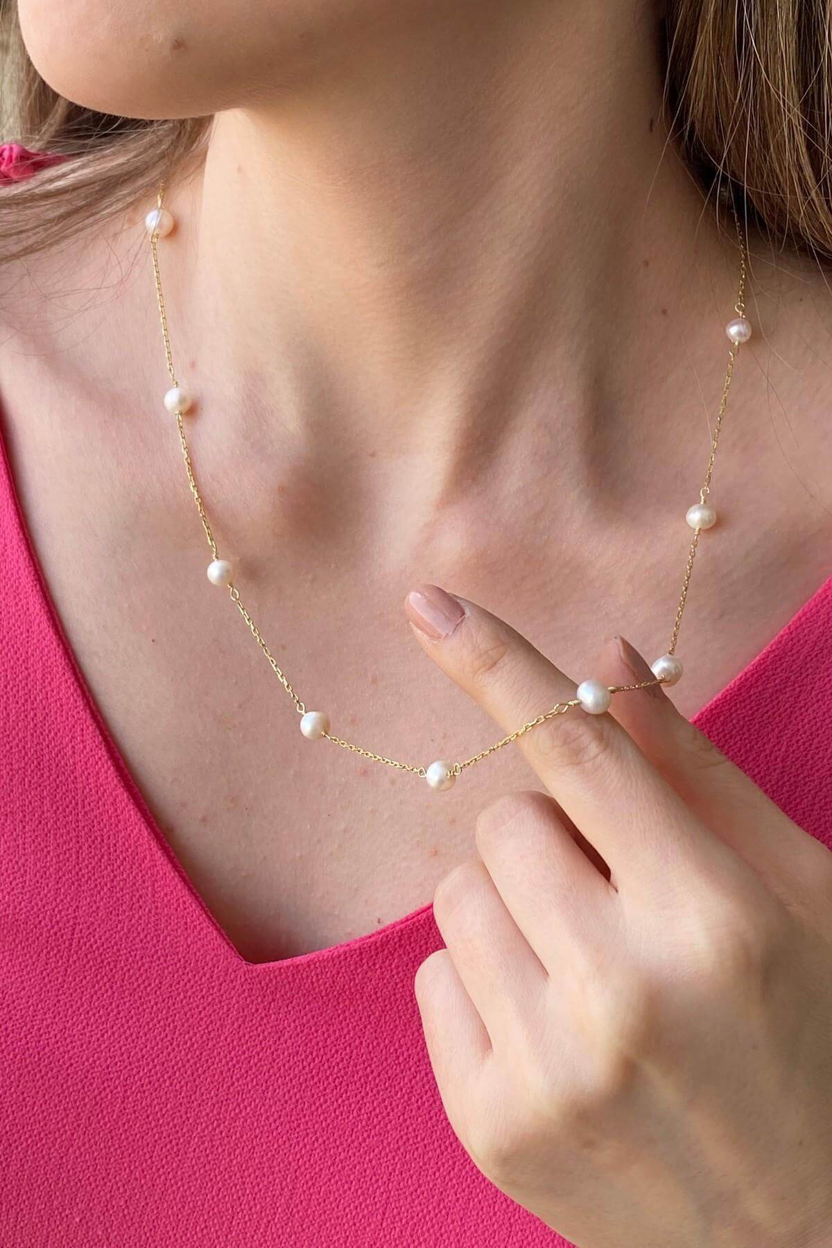 Zincir Doğal İnci Kolye | | Birinci1926