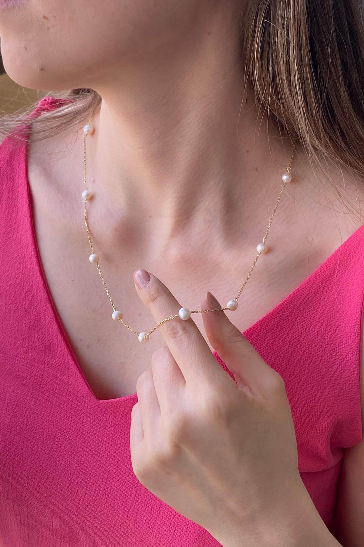 Zincir Doğal İnci Kolye | | Birinci1926