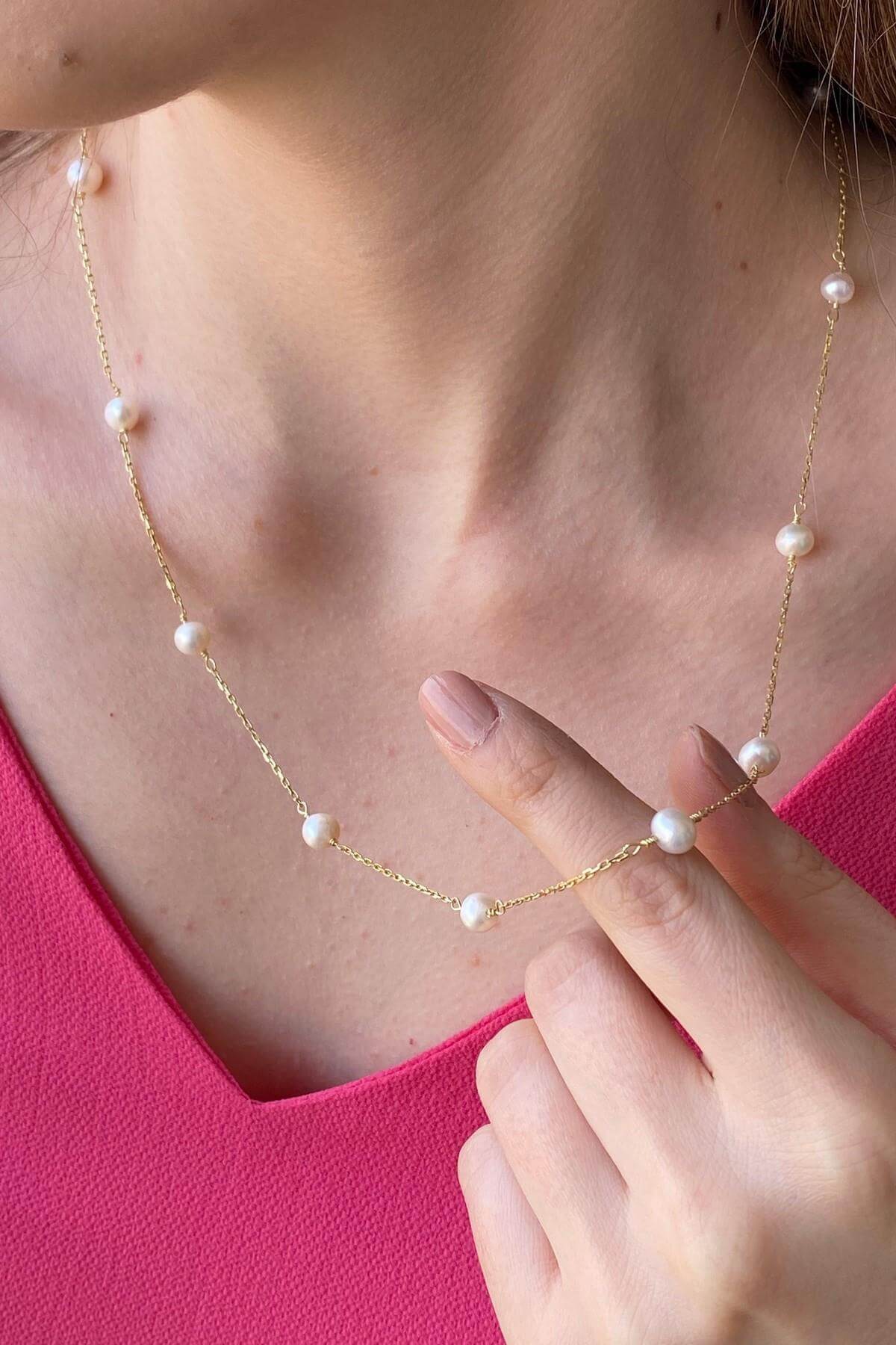 Zincir Doğal İnci Kolye | | Birinci1926