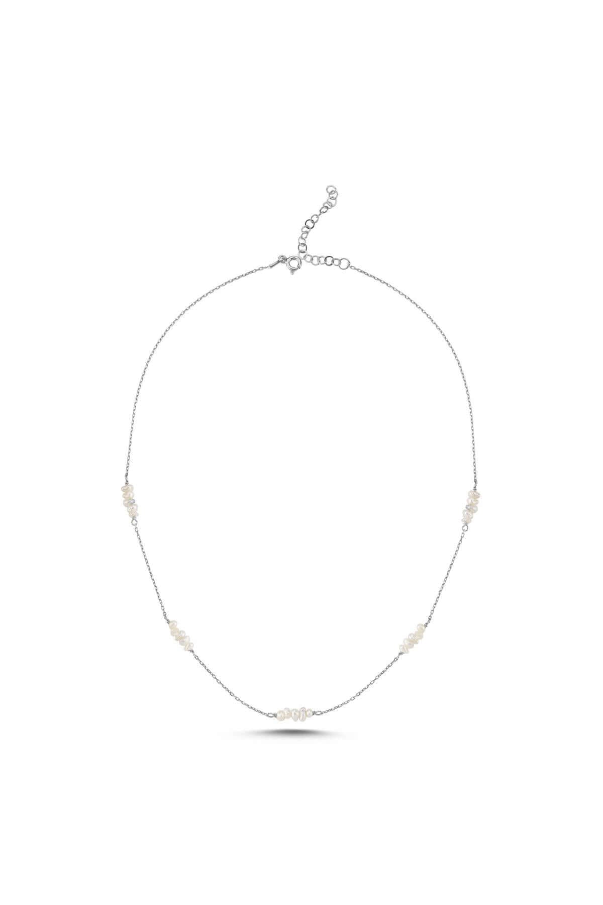 925 Ayar Gümüş Kadın Zincirli Çıtır Doğal İncili Kolye | | Birinci1926