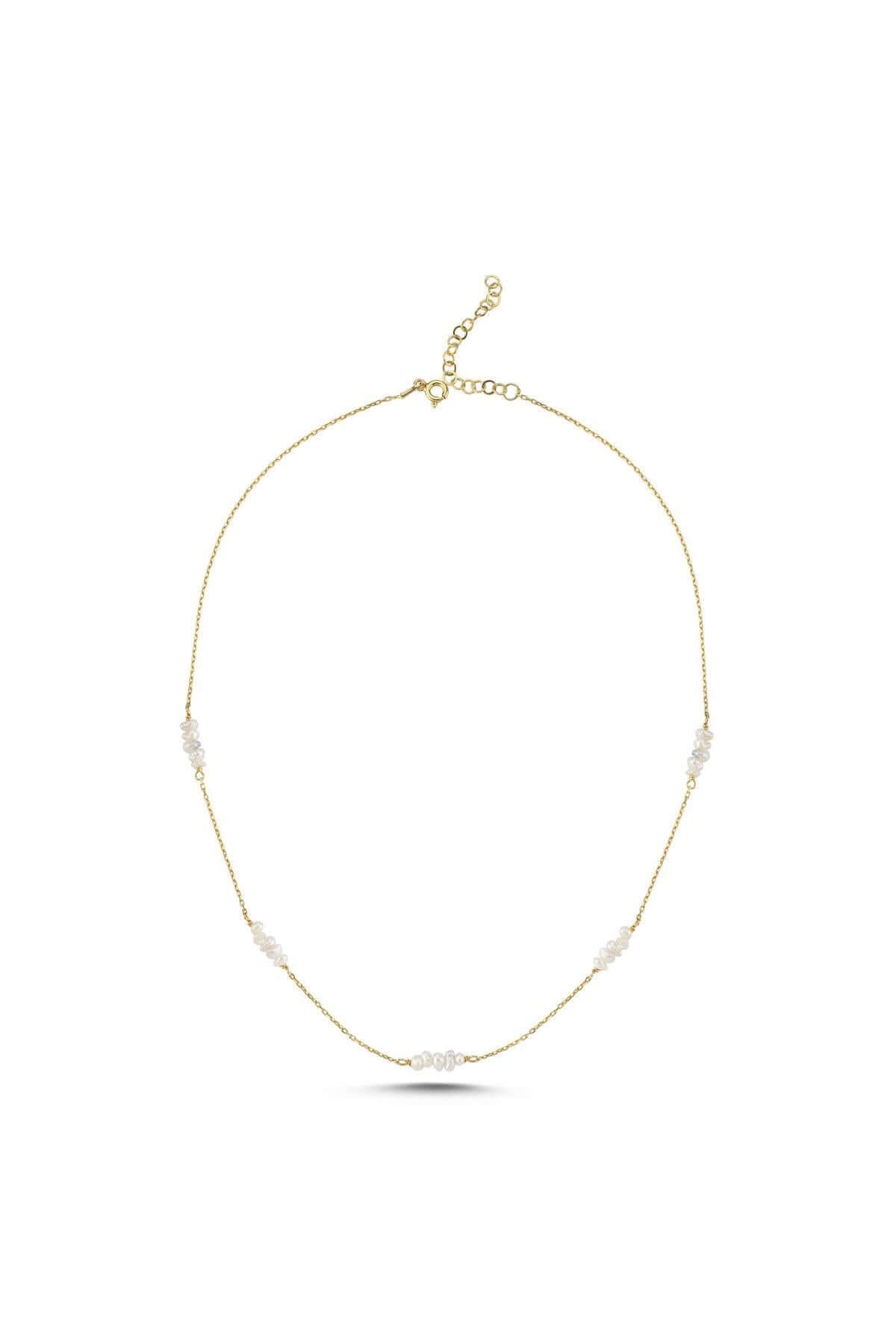 925 Ayar Gümüş Kadın Zincirli Çıtır Doğal İncili Kolye | | Birinci1926