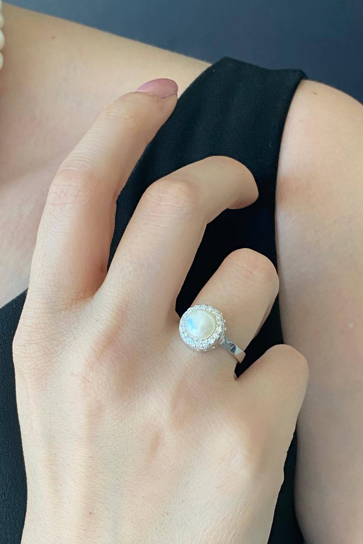 Zirkon Taşlı Doğal İnci Yüzük | | Birinci1926