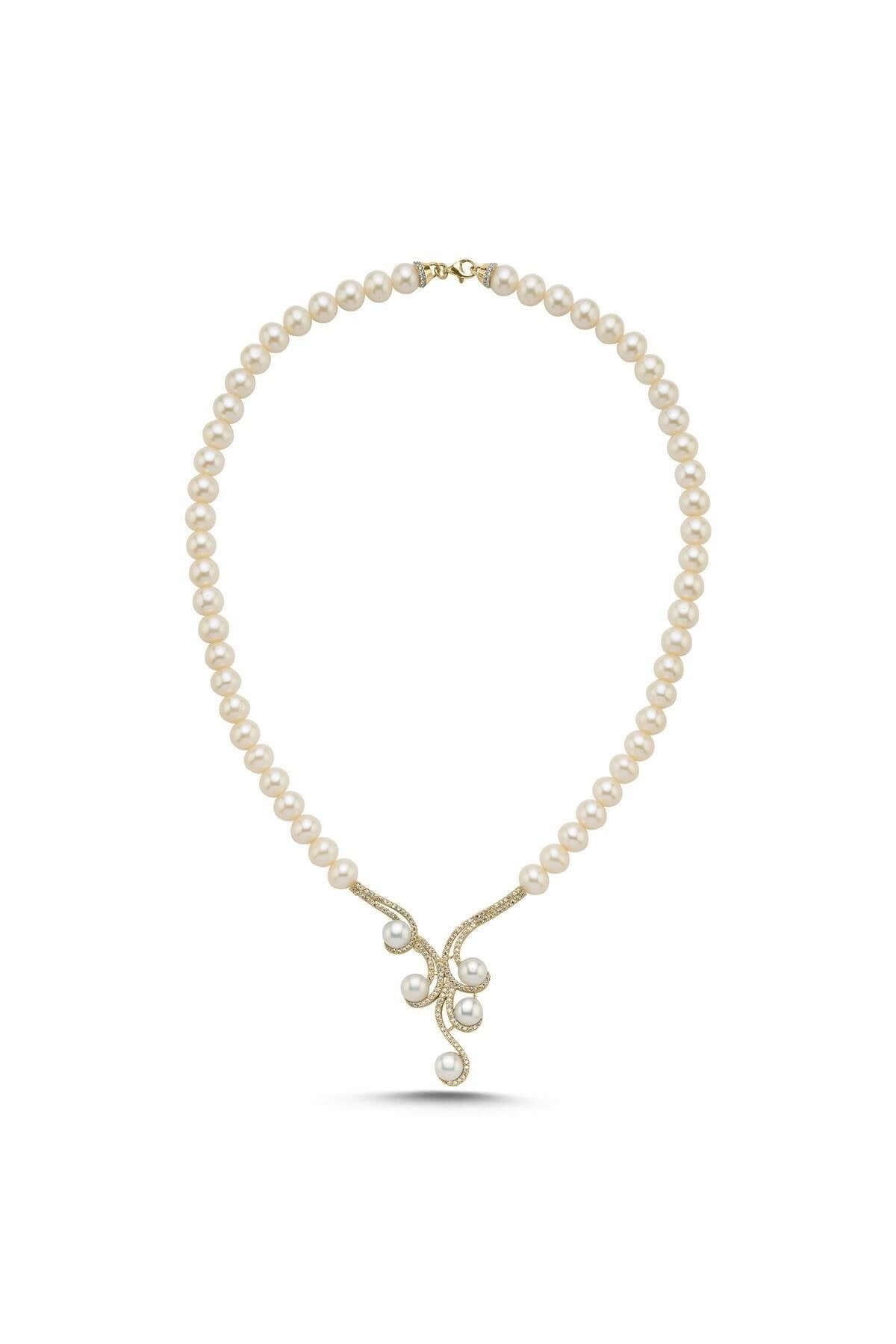 Zirkon Taşlı Suyolu Doğal İnci Kolye | | Birinci1926