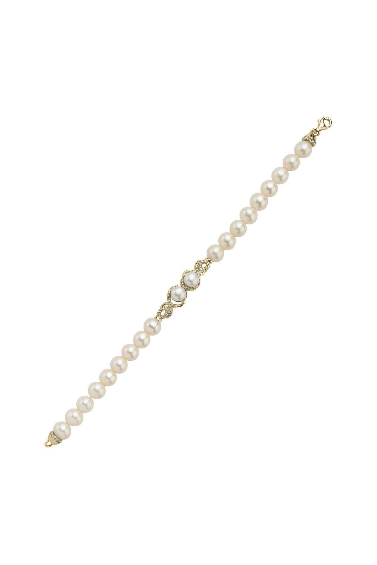 Zirkon Taşlı Suyolu Doğal İnci Bileklik | | Birinci1926